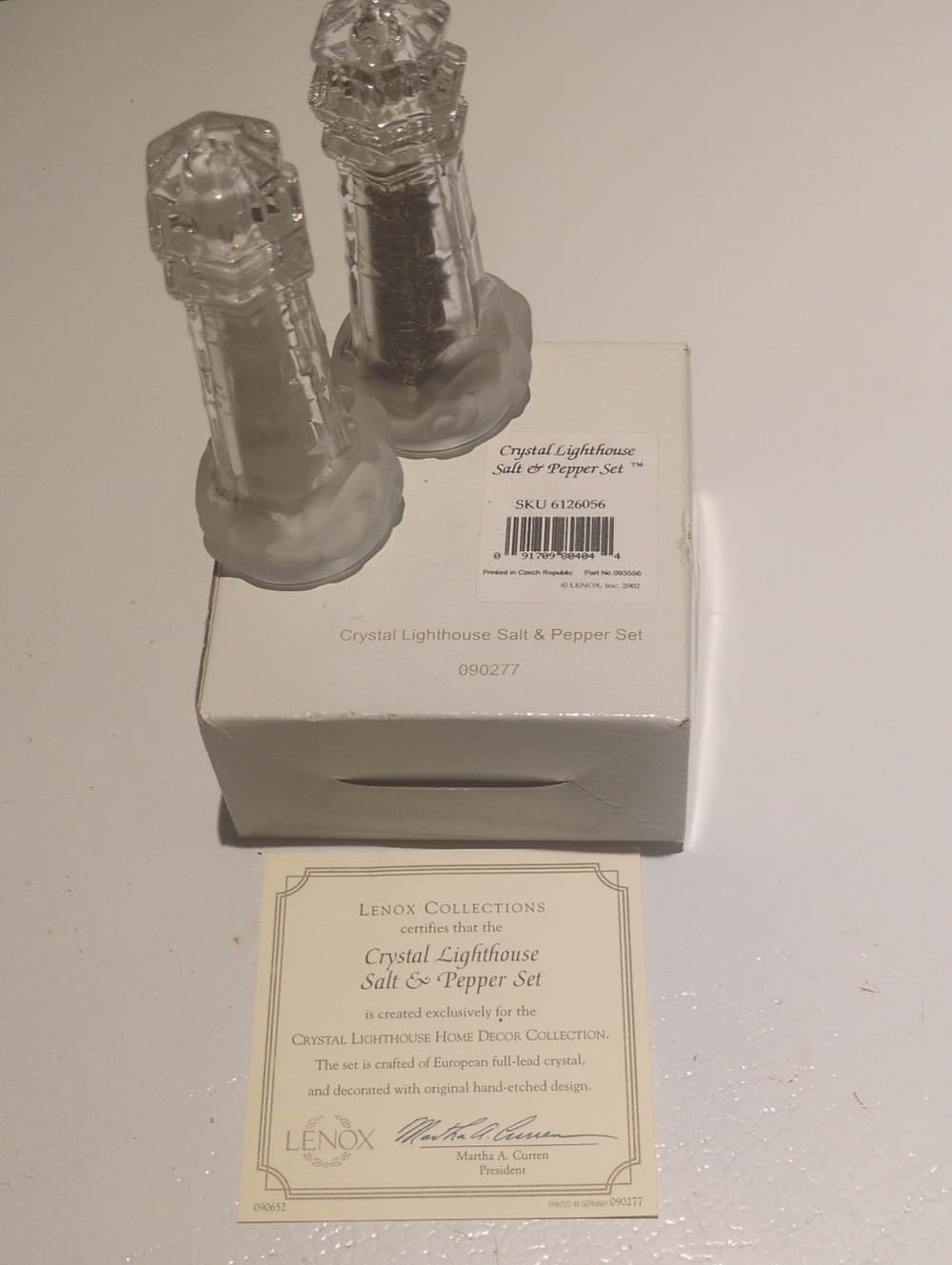 Lenox Crystal Lighthouse Salt & Pepper Set - Clear